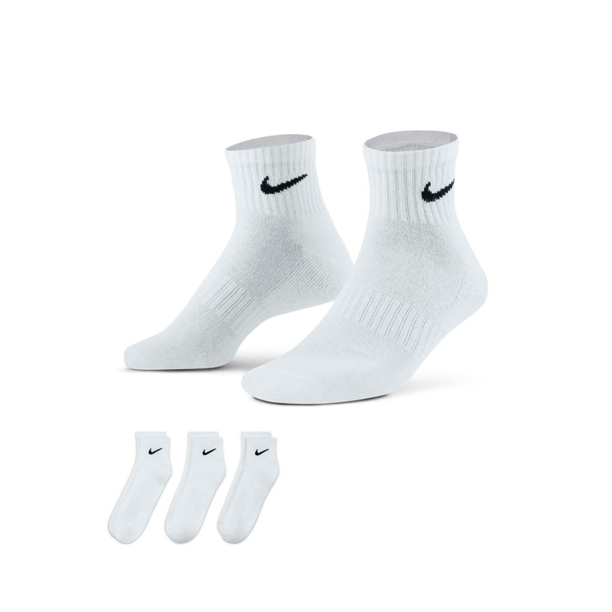 Calcetines Nike Everyday Cushioned Ankle Pares) White - Fútbol Emotion