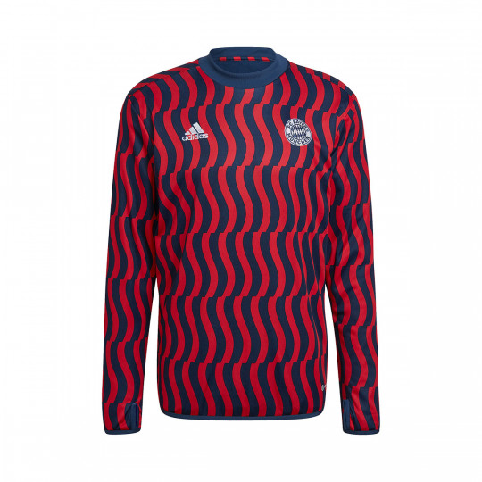 Sudadera adidas FC Bayern de Múnich Pre-Match 2021-2022 Crew Navy-Scarlet -  Fútbol Emotion