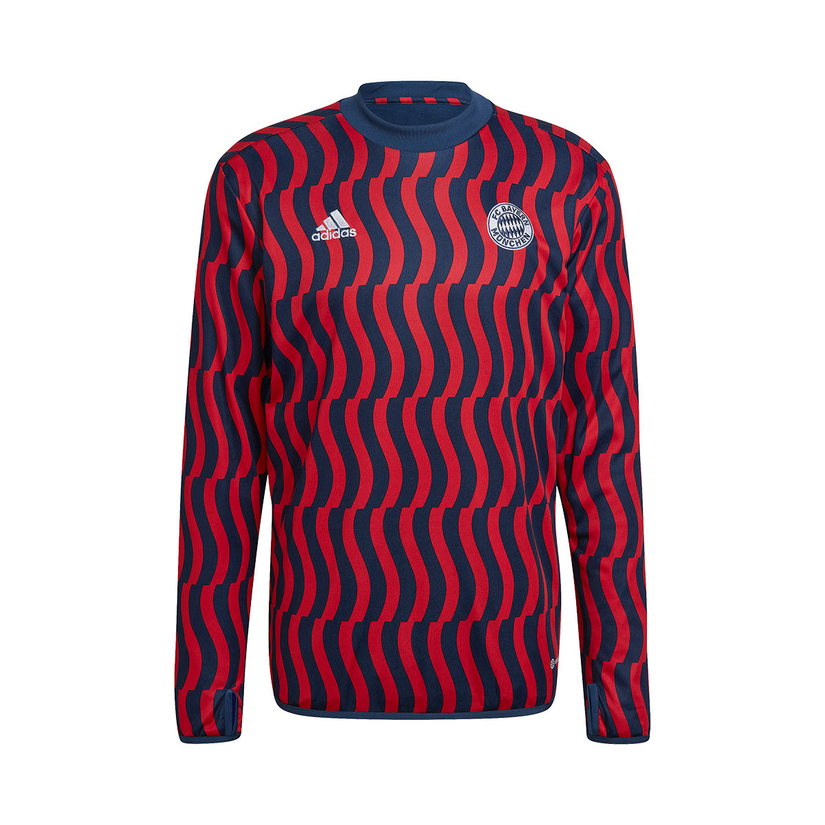 Sudadera adidas FC Bayern de Múnich Pre-Match 2021-2022 Crew Navy-Scarlet -  Fútbol Emotion