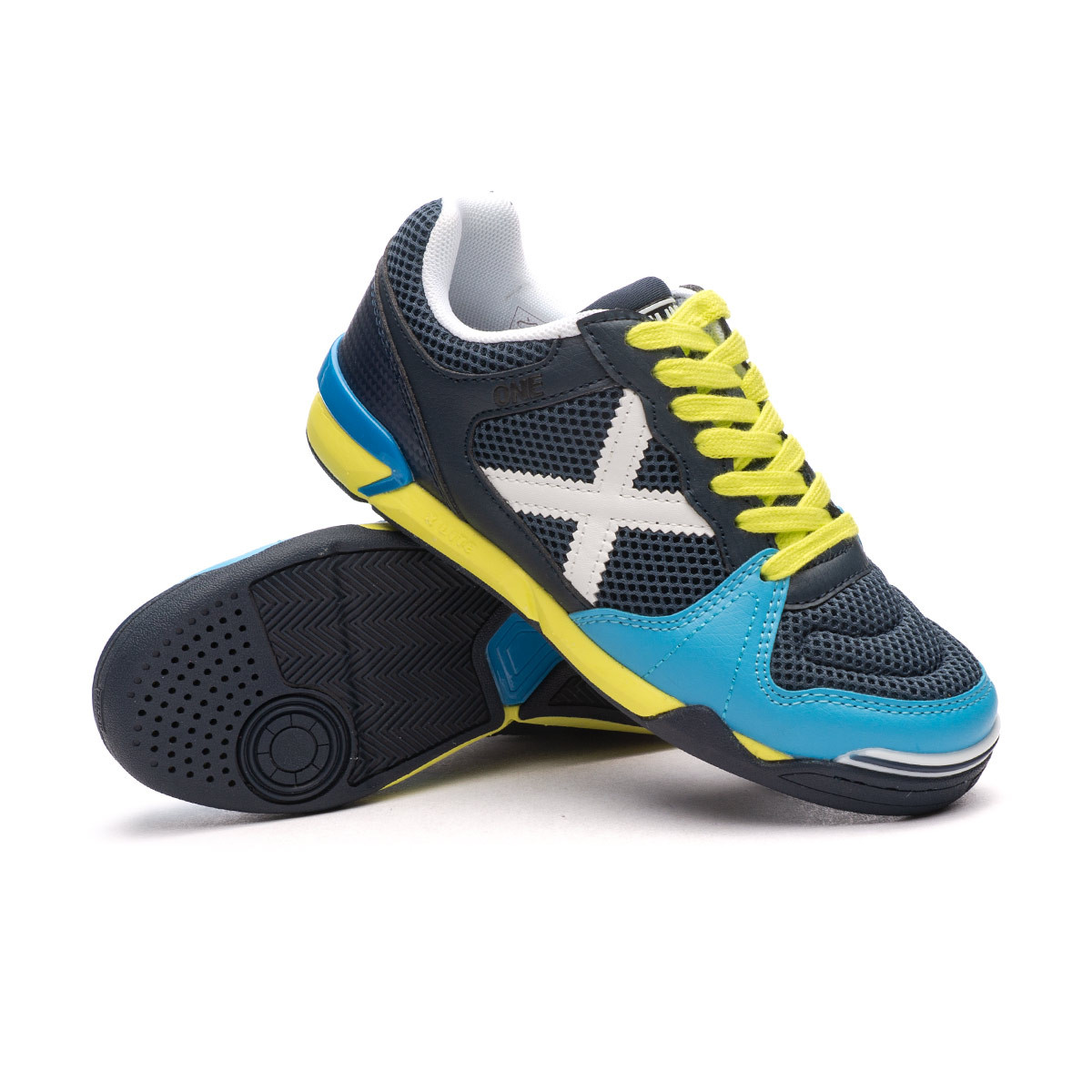 Zapatilla de Fútbol sala Munich One Indoor Niño Azul Marino - Fútbol Emotion