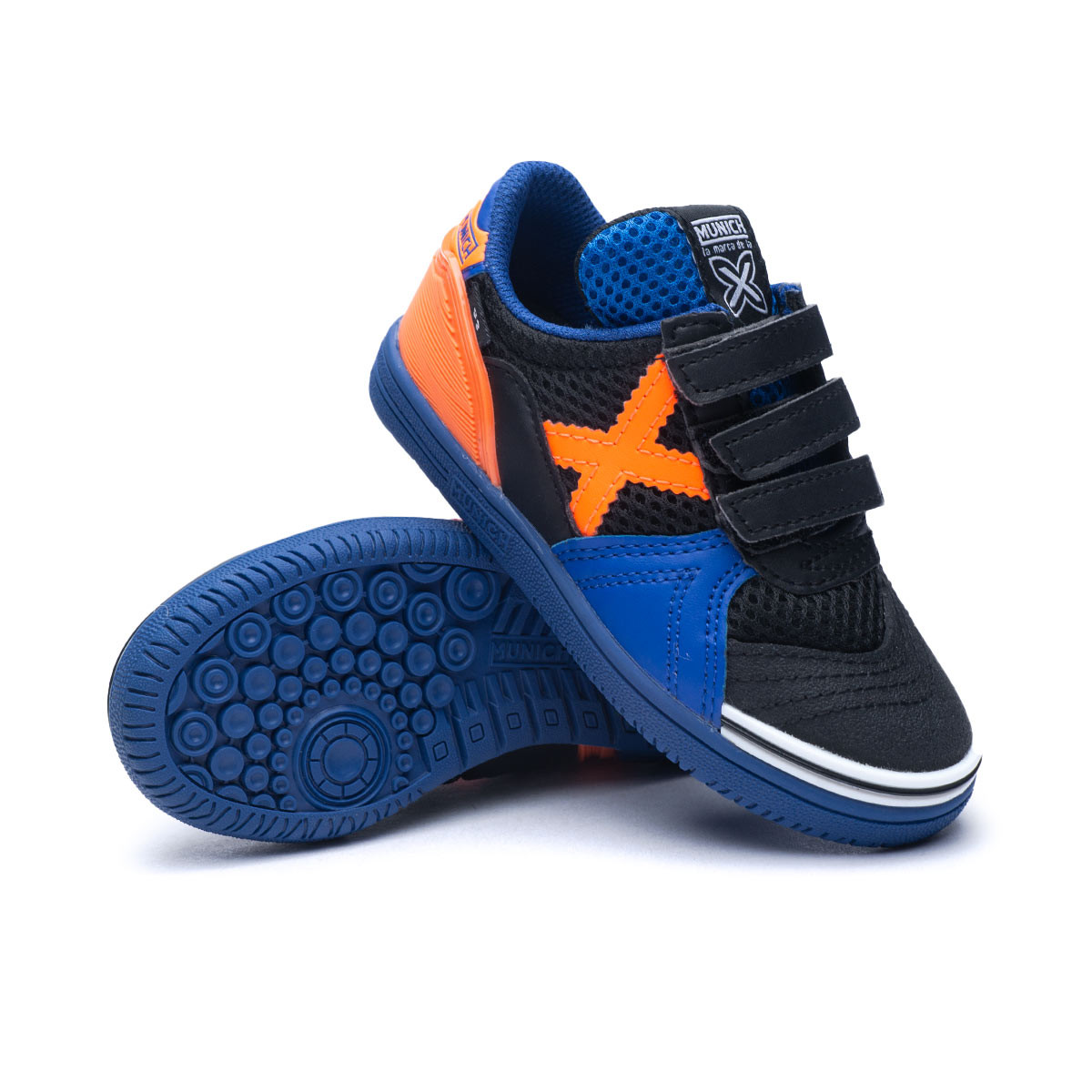 Scarpe Munich G3 Indoor Chiusura a strappo Bambino Nero - Fútbol Emotion
