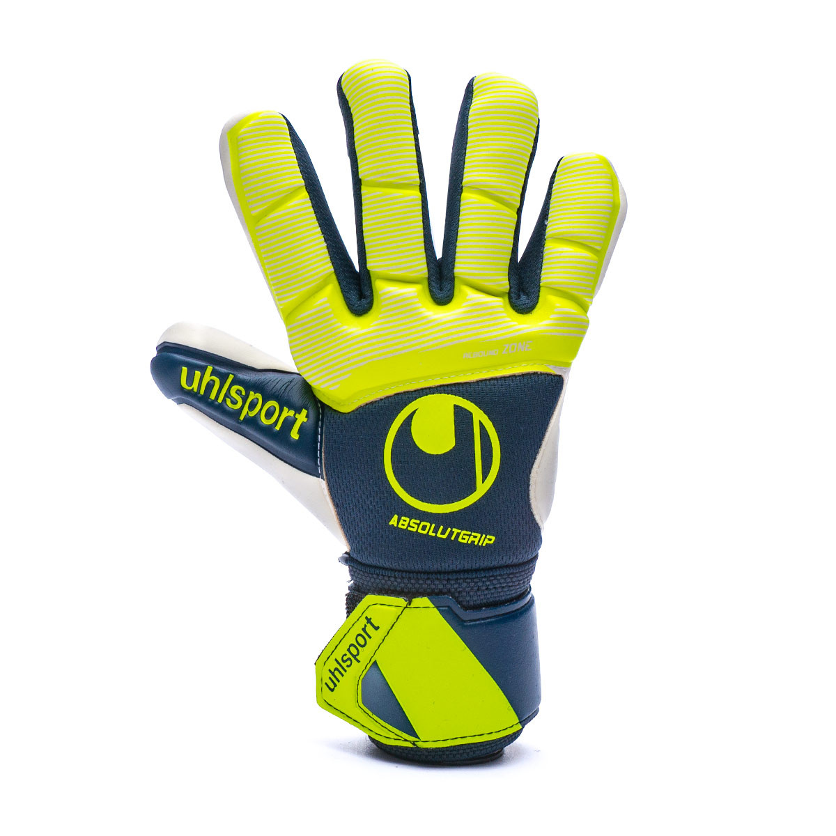 Glove Kids Absolutgrip Pro Navy-Fluor Yellow-White - Fútbol Emotion