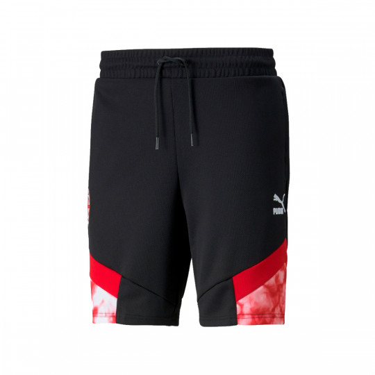 Shorts Puma AC Milan Fanswear 2021-2022 Black-Tango Red - Fútbol Emotion