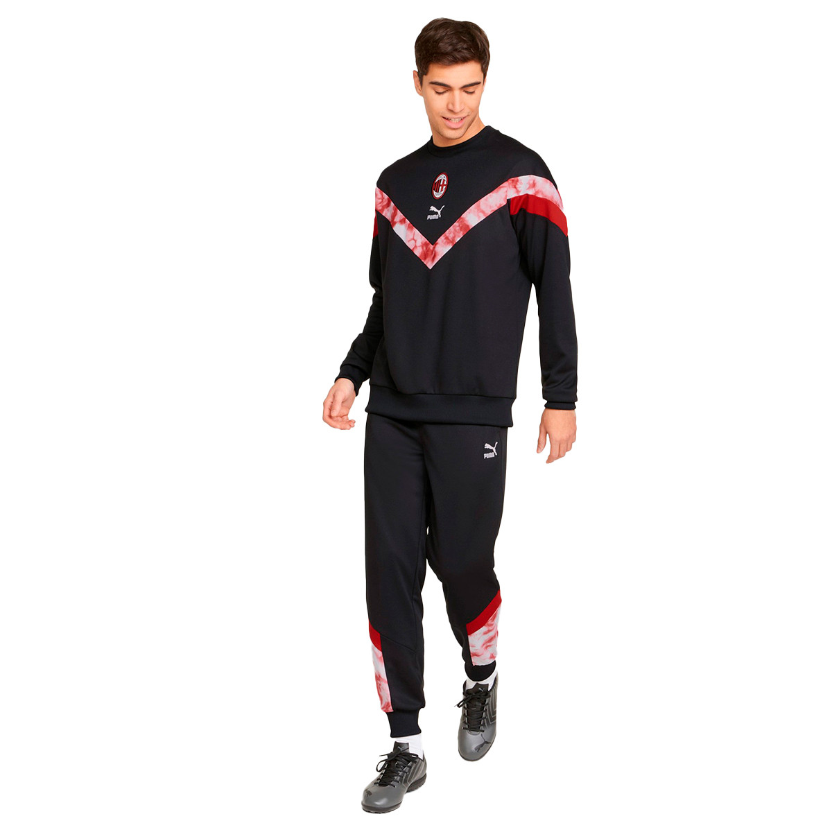 Long pants Puma AC Milan Fanswear 2021-2022 Black-Tango Red - Fútbol Emotion