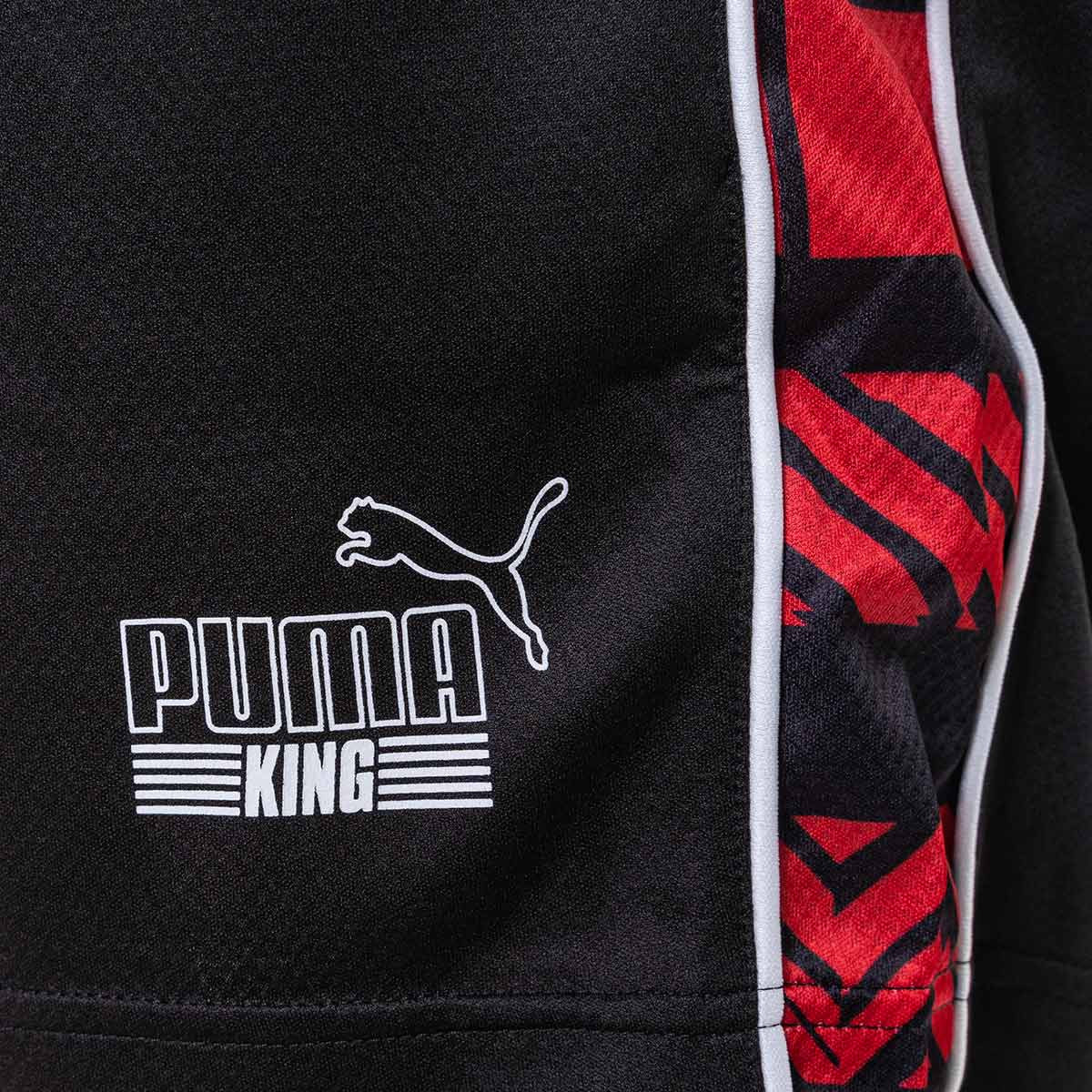 Shorts Puma AC Milan Fanswear 2021-2022 Black-Tango Red - Fútbol Emotion