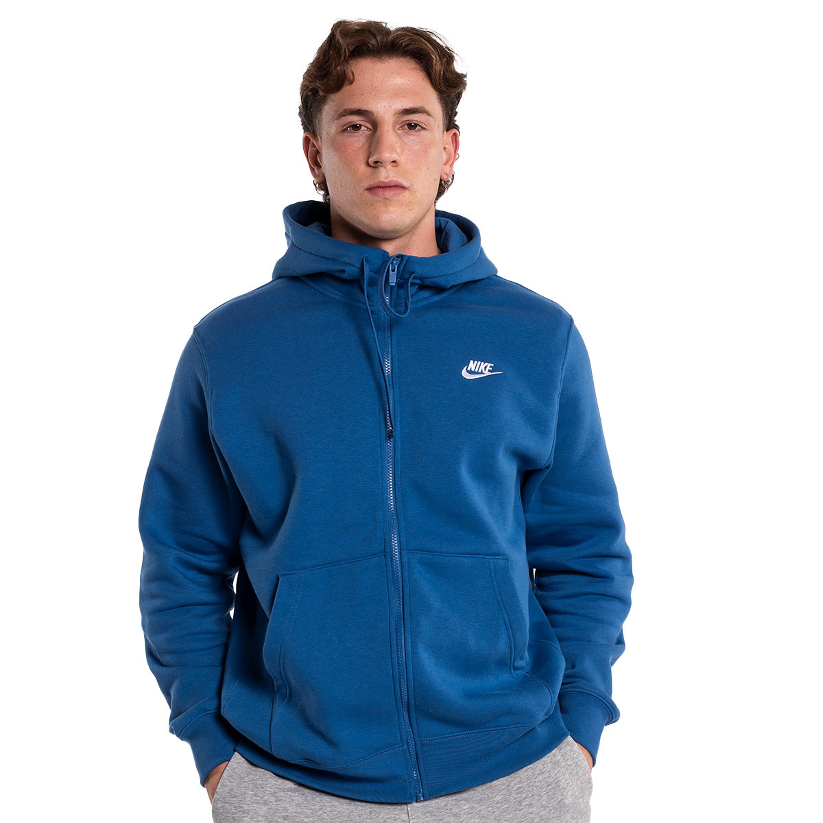 nike nsw club hoodie fz