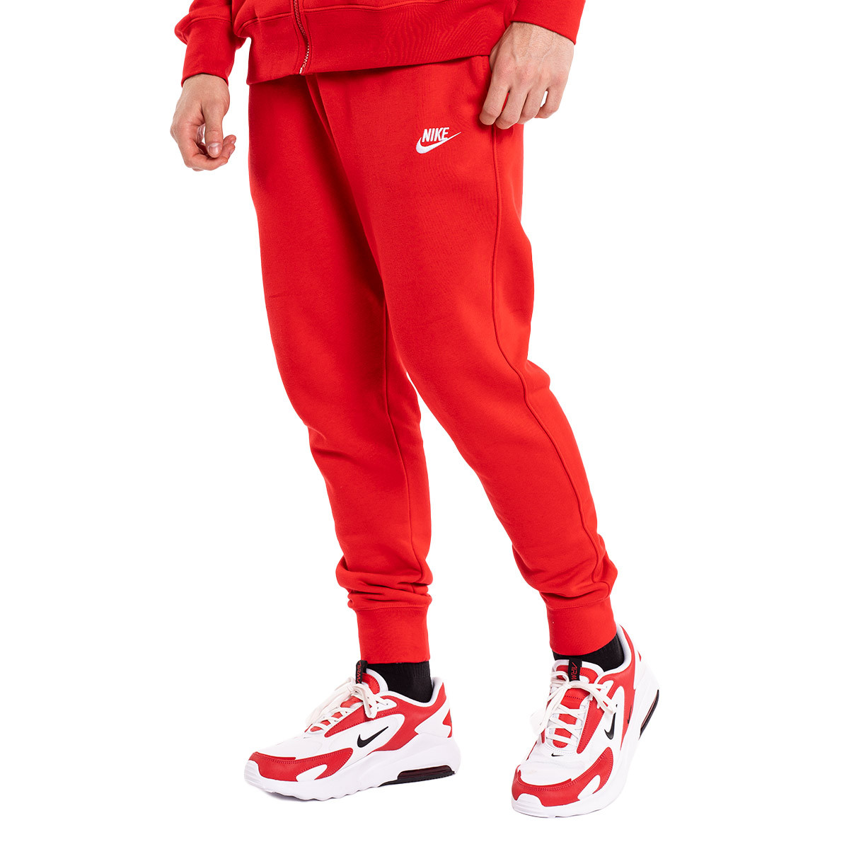 Pantalón largo Nike Sportswear Club Jogger Red-University Red-White - Fútbol Emotion
