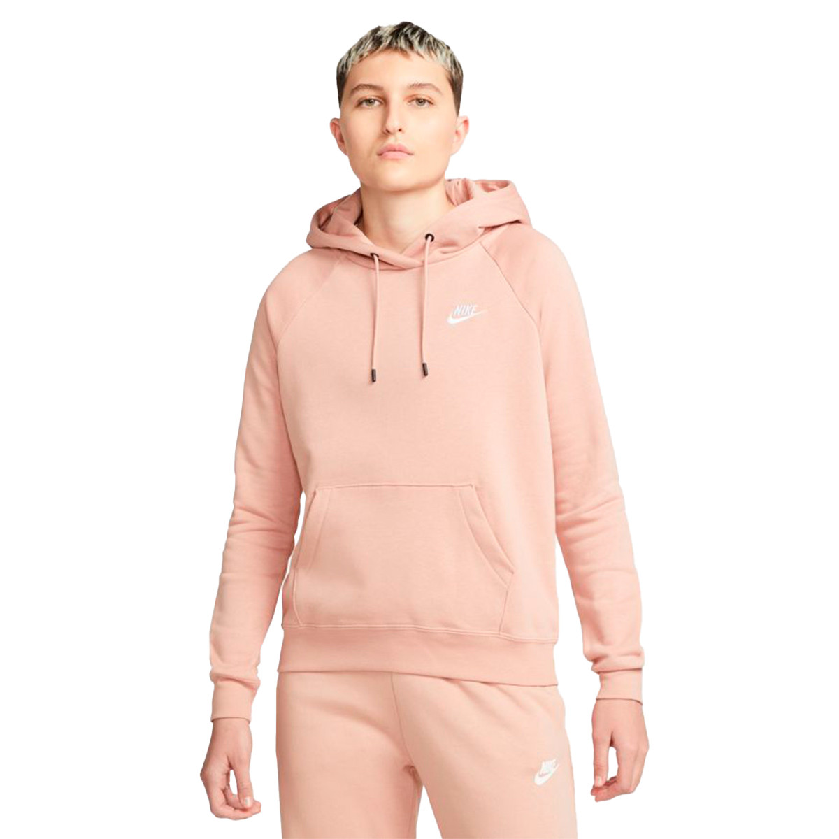 Sudadera Nike Sportswear Essentials Fleece Pullover Mujer Rose Whisper - Fútbol