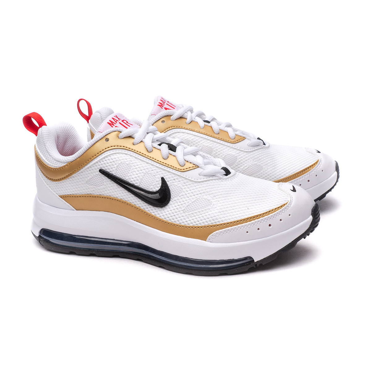 Zapatilla Nike Air Max Mujer White-Black-Metallic Gold-University Red-Meta - Fútbol