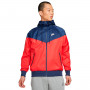NSW Sport Essentials Woven Windrunner Hoodie Uniwersytecka czerwona marynarka wojenna