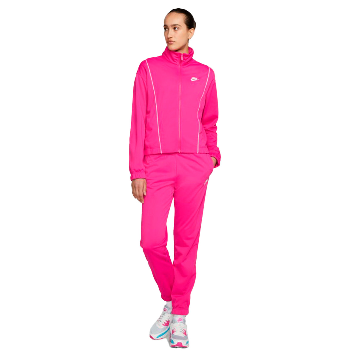 martillo mecanismo Monumental Chándal Nike Sportswear Essentials Pique Fitted Mujer Active Pink - Fútbol  Emotion