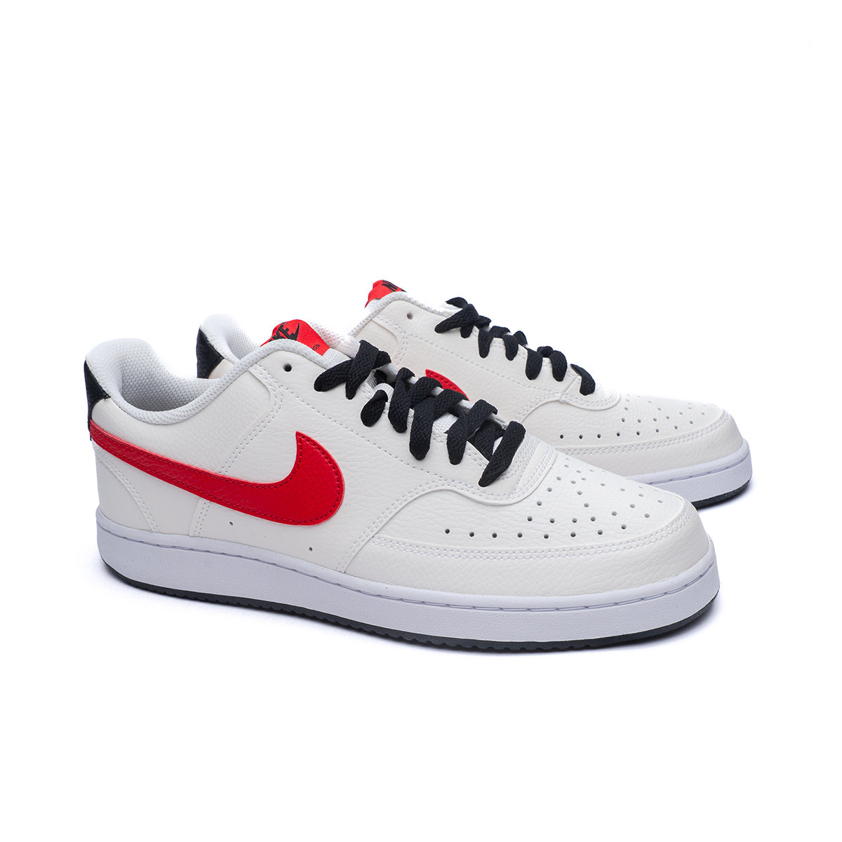 Zapatilla Nike Court Vision Low Next Nature Sail-University Red-Black-White  - Fútbol Emotion