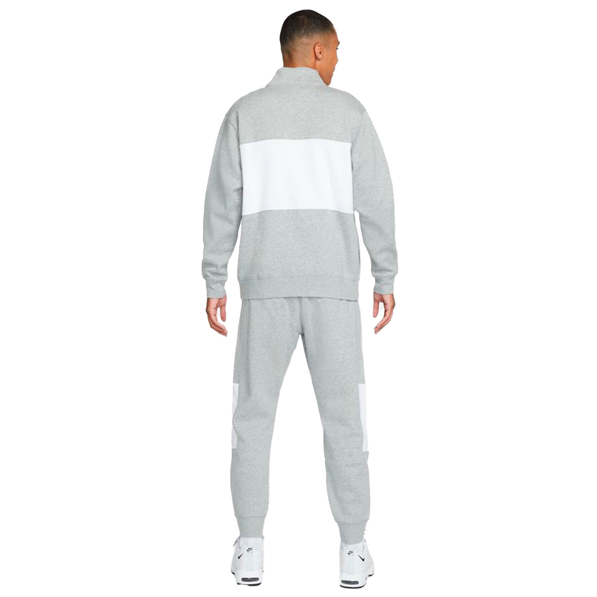 nike fleece tracksuit grey heather