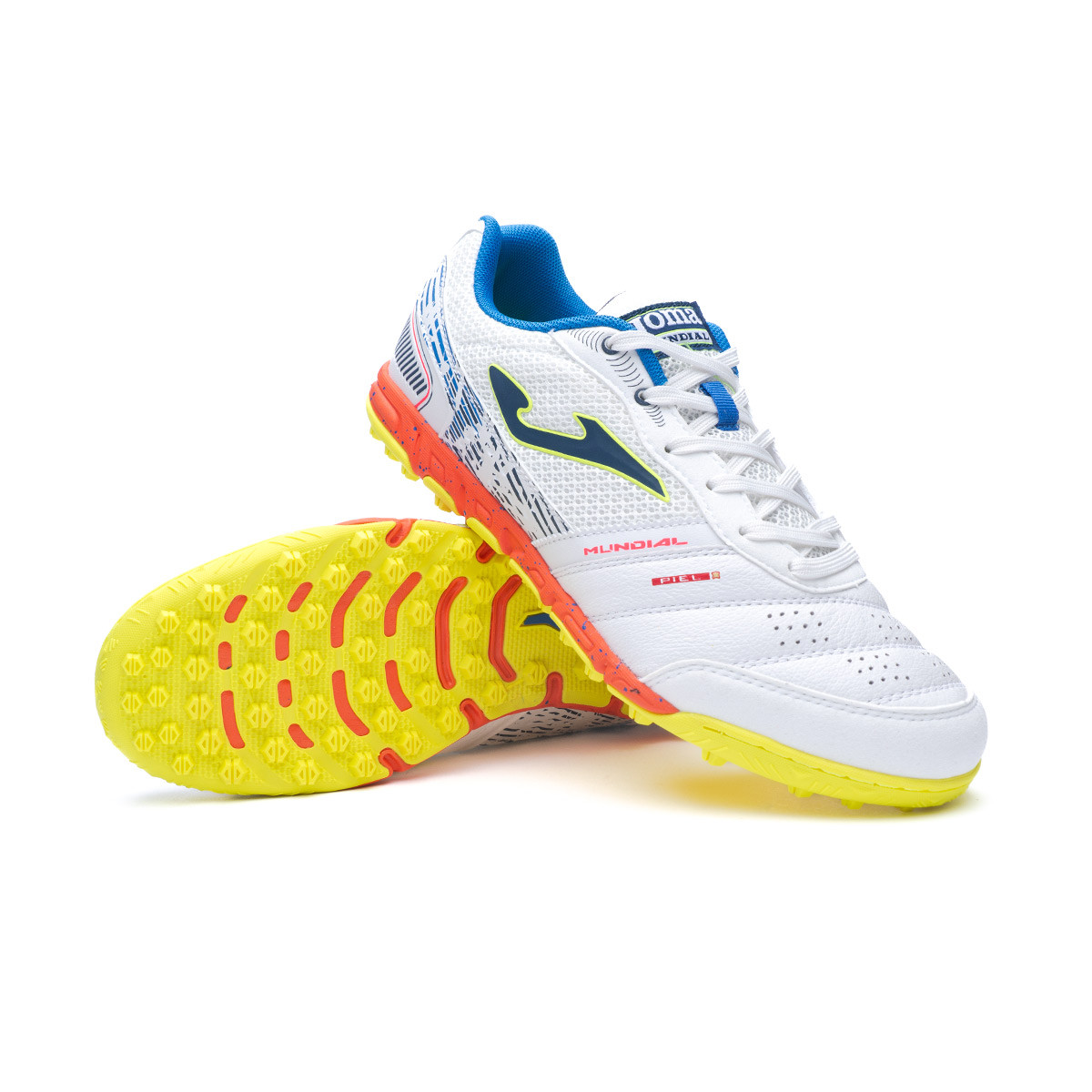 Football Boots Joma Mundial Turf White-Royal - Fútbol Emotion
