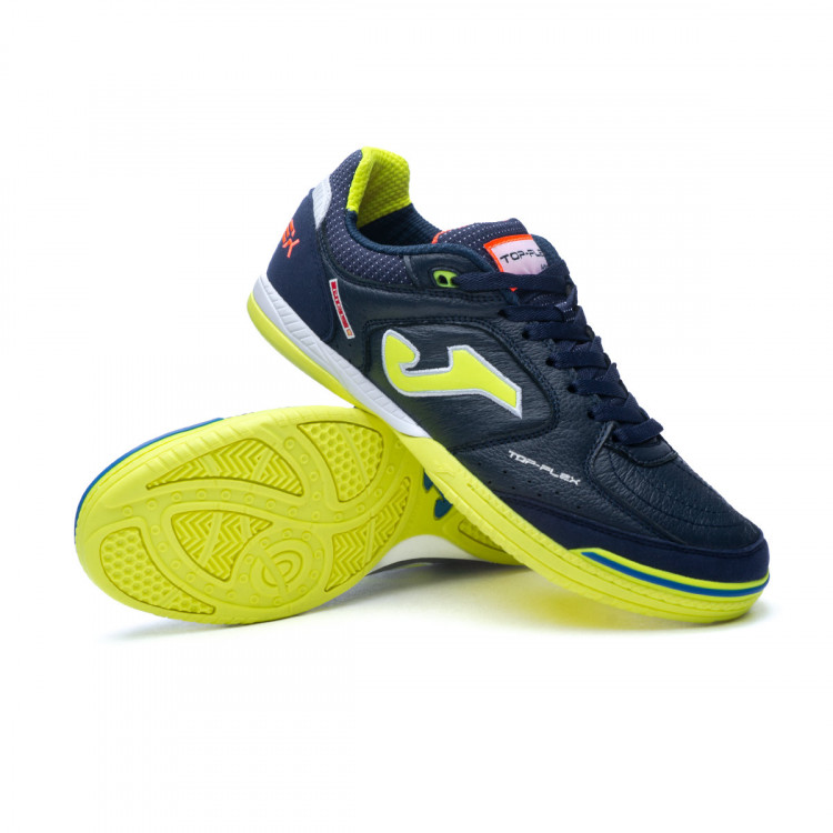 Tenis Joma Top Flex Azul marino-Verde flúor - Fútbol Emotion