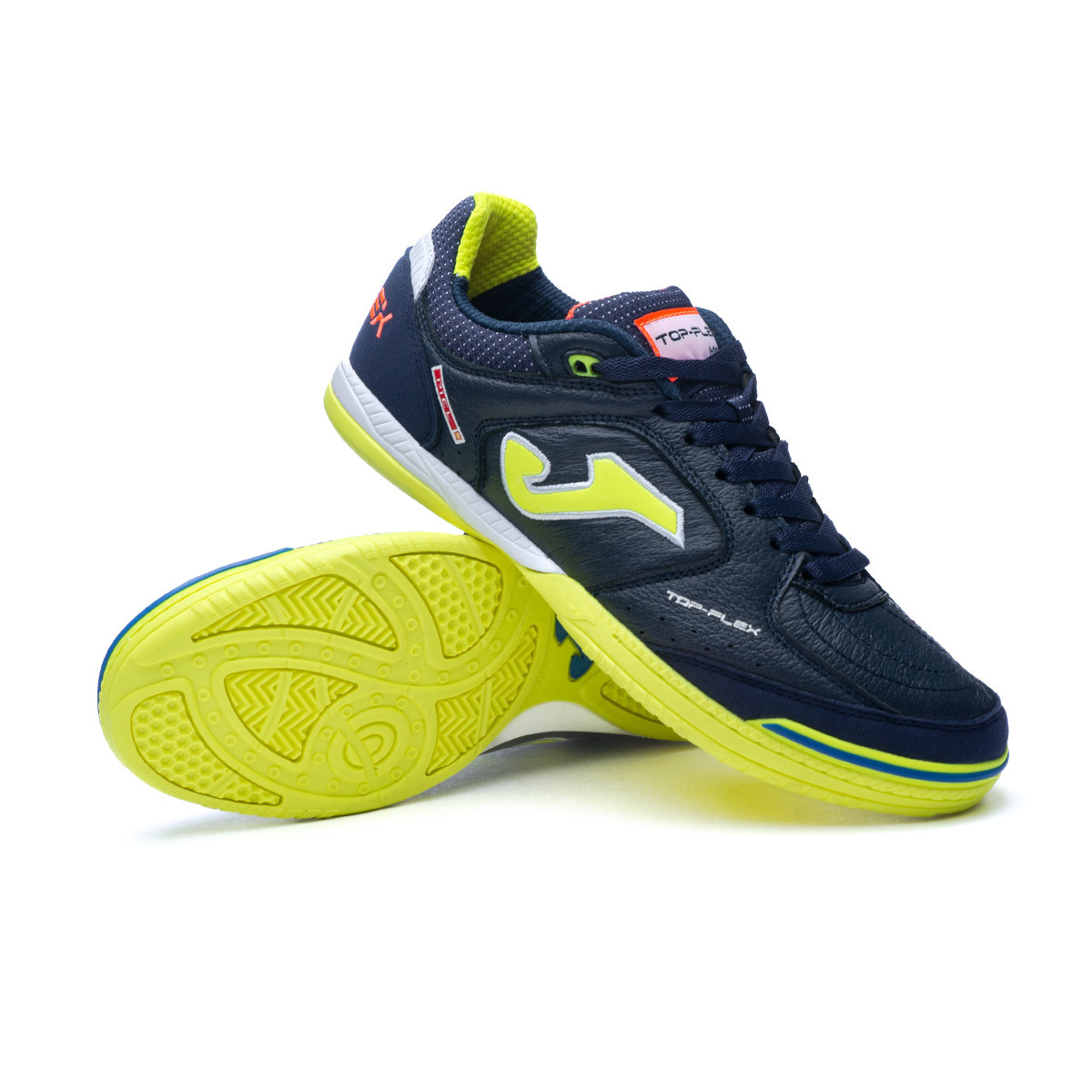 Zapatilla de Fútbol sala Joma Top Flex Azul Marino-Verde Flúor - Fútbol  Emotion
