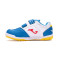 Zapatilla Top Flex Cinta Adhesiva Niño Blanco-Royal
