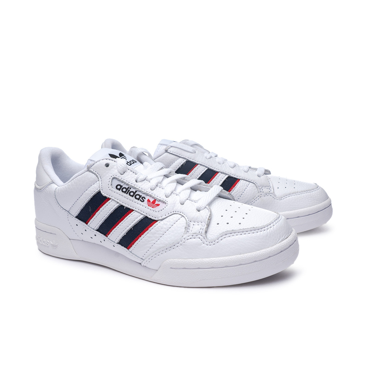 Compulsión danés Maduro Zapatilla adidas Continental 80 Stripes White-Collegiate Navy-Vivid Red -  Fútbol Emotion