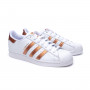 Superstar Mujer White-Copper Metallic