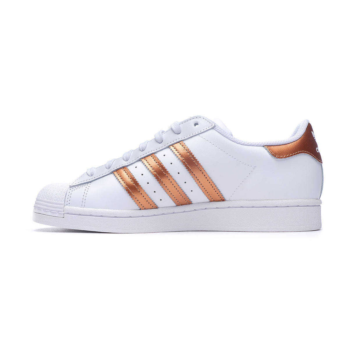 Zapatilla adidas Superstar Mujer White-Copper Black Fútbol Emotion