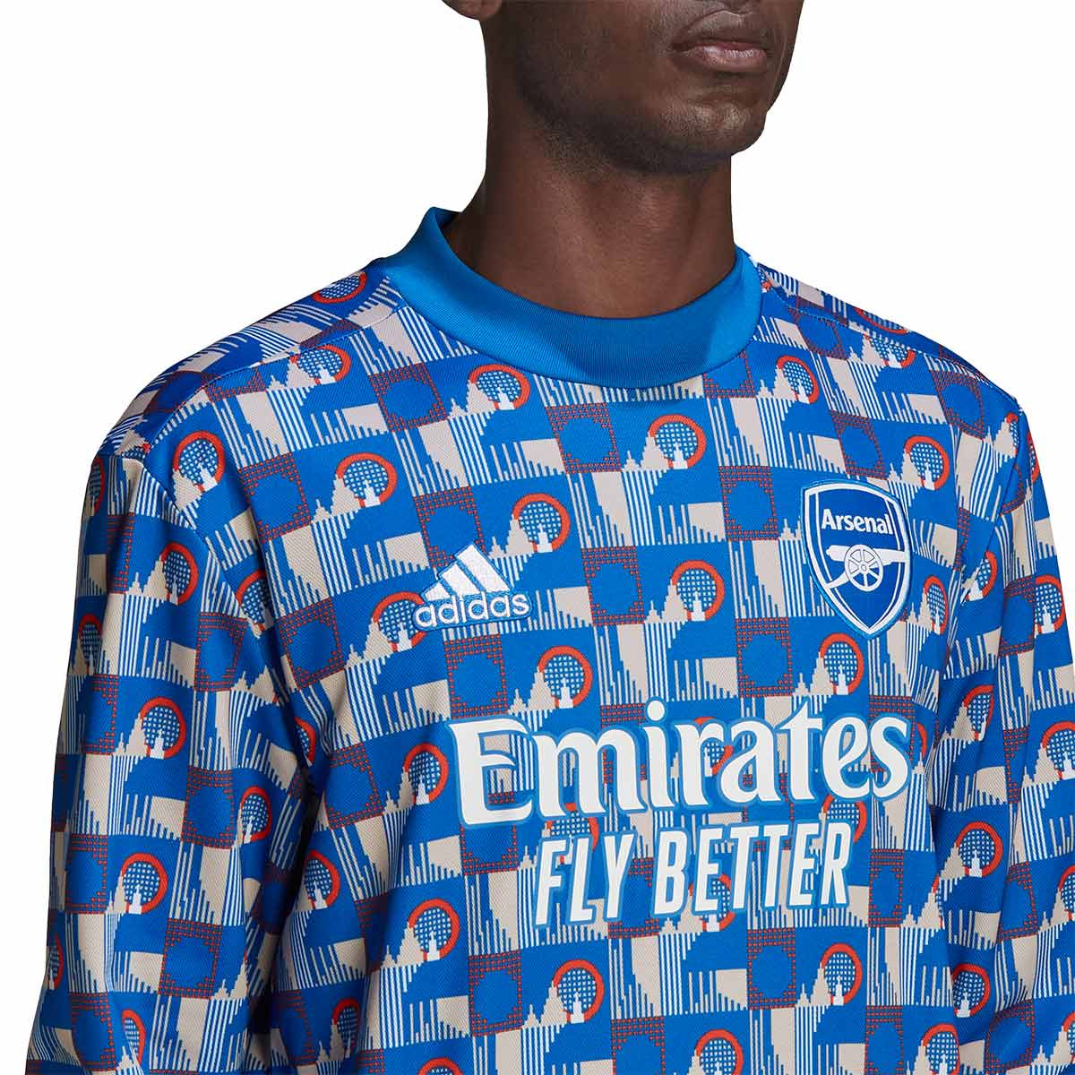 Sweat adidas Arsenal FC Pre-Match 2021-2022 Bright Royal - Fútbol Emotion