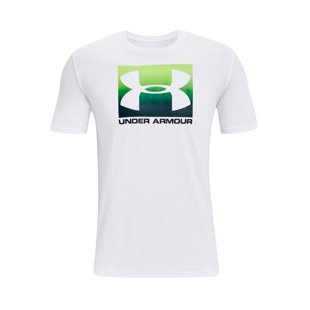 Playera Under Armour UA Boxed Sportstyle White-Quirky Lime - Fútbol Emotion