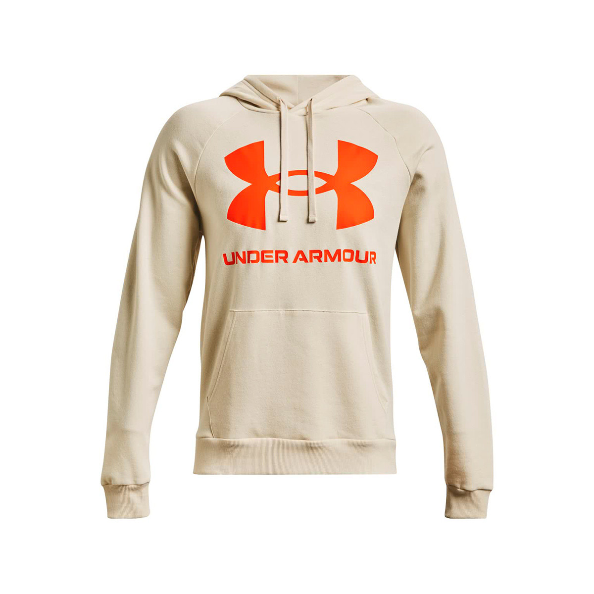 cometer Bandido suave Sudadera Under Armour UA Rival Fleece Big Logo Hoodie Stone-Orange - Fútbol  Emotion