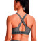 Sujetador UA Crossback Mid Heather Mujer Charcoal Light Heather-Pitch Gray-Black