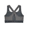Sujetador UA Crossback Mid Heather Mujer Charcoal Light Heather-Pitch Gray-Black