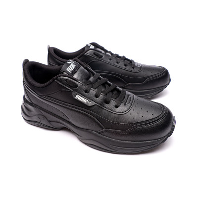 puma black silver shoes