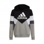 Colorblock Fleece Hoodie Niño Black-Medium Grey Heather-White