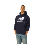 Essentials Stacked Logo Pullover Hoodie-Schwarz