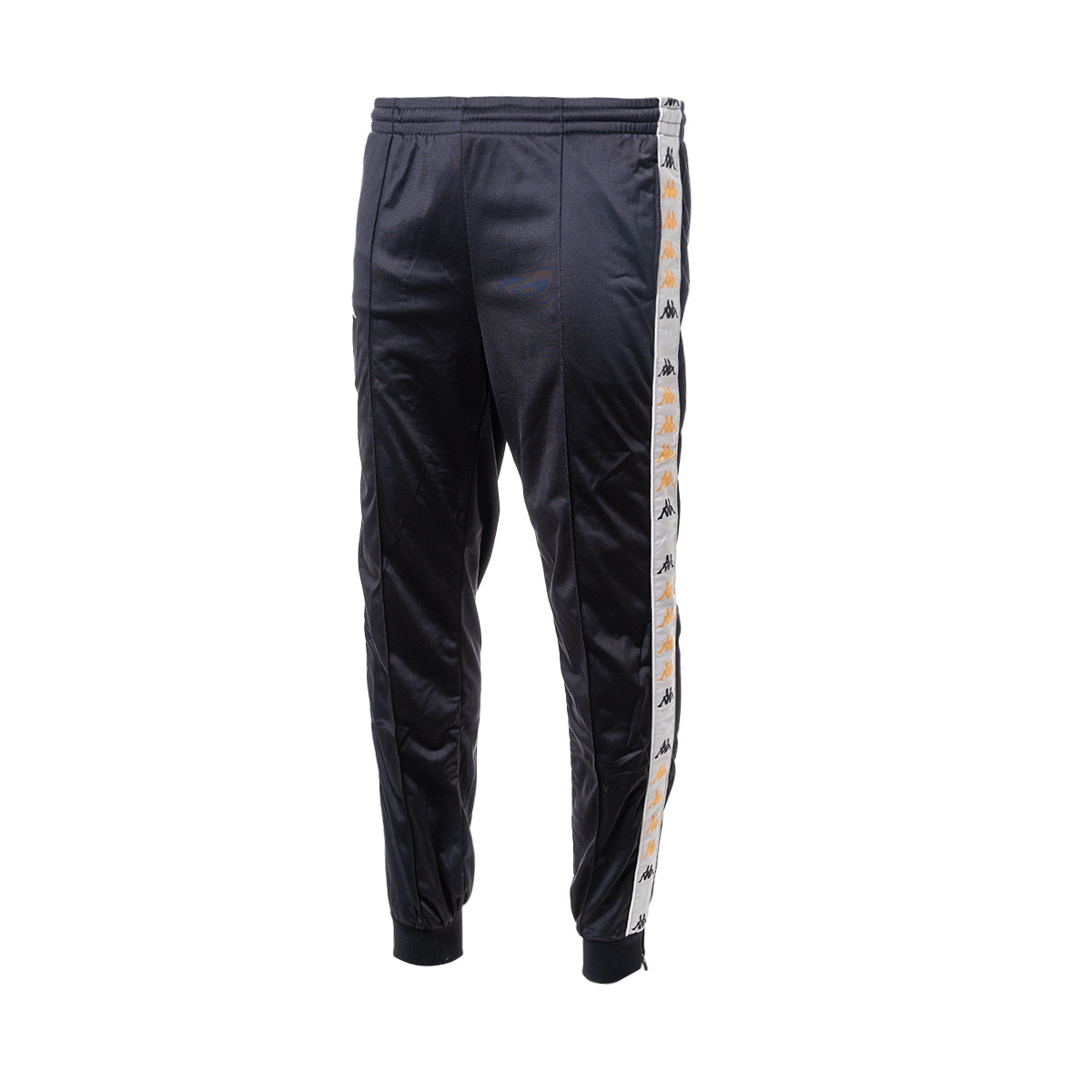 Pantalón largo Kappa 222 Banda Deky 2 Black Smoke Grey Vapor Orange Lt  White Bright - Fútbol Emotion