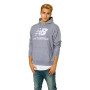 Essentials Stacked Logo Pullover Hoodie-Sivo-Crna