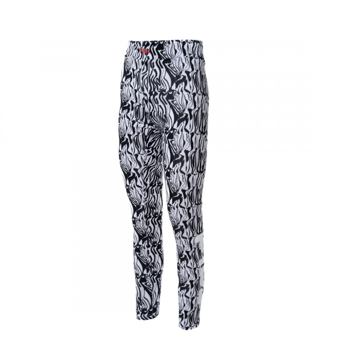Sliders FILA Berg Aop Leggings Bright White Abstract Zebra Aop