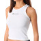 Top Tank Authentic Front Logo Mujer White