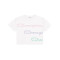 Camiseta Crewneck Mujer Crop Multicolor Logo White