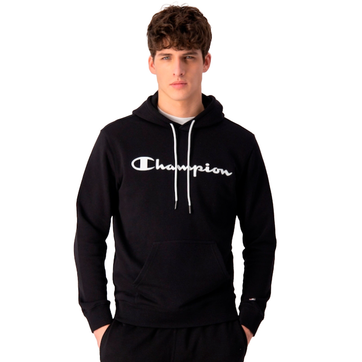 Sudadera Champion Essentials American Classics Big Logo Black - Fútbol  Emotion