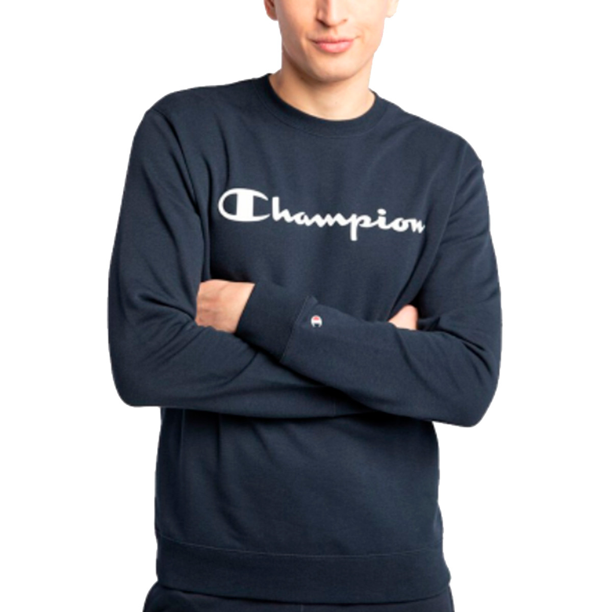 Sudadera Champion Crewneck American Classics Big Logo Dark Marine - Fútbol  Emotion