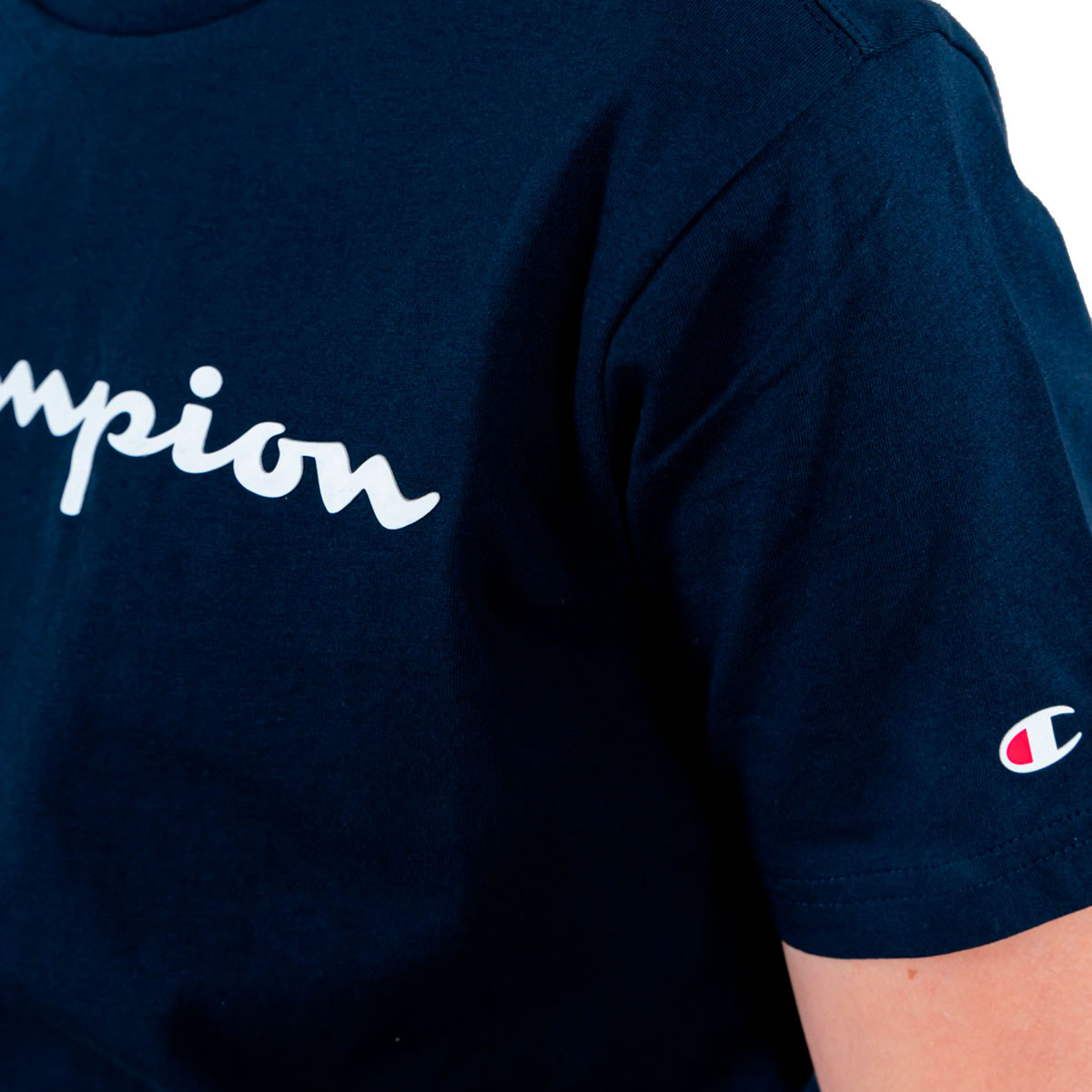 Champion - Authentic Kids Dark Marine Jersey Fútbol Crewneck Emotion Logo Big
