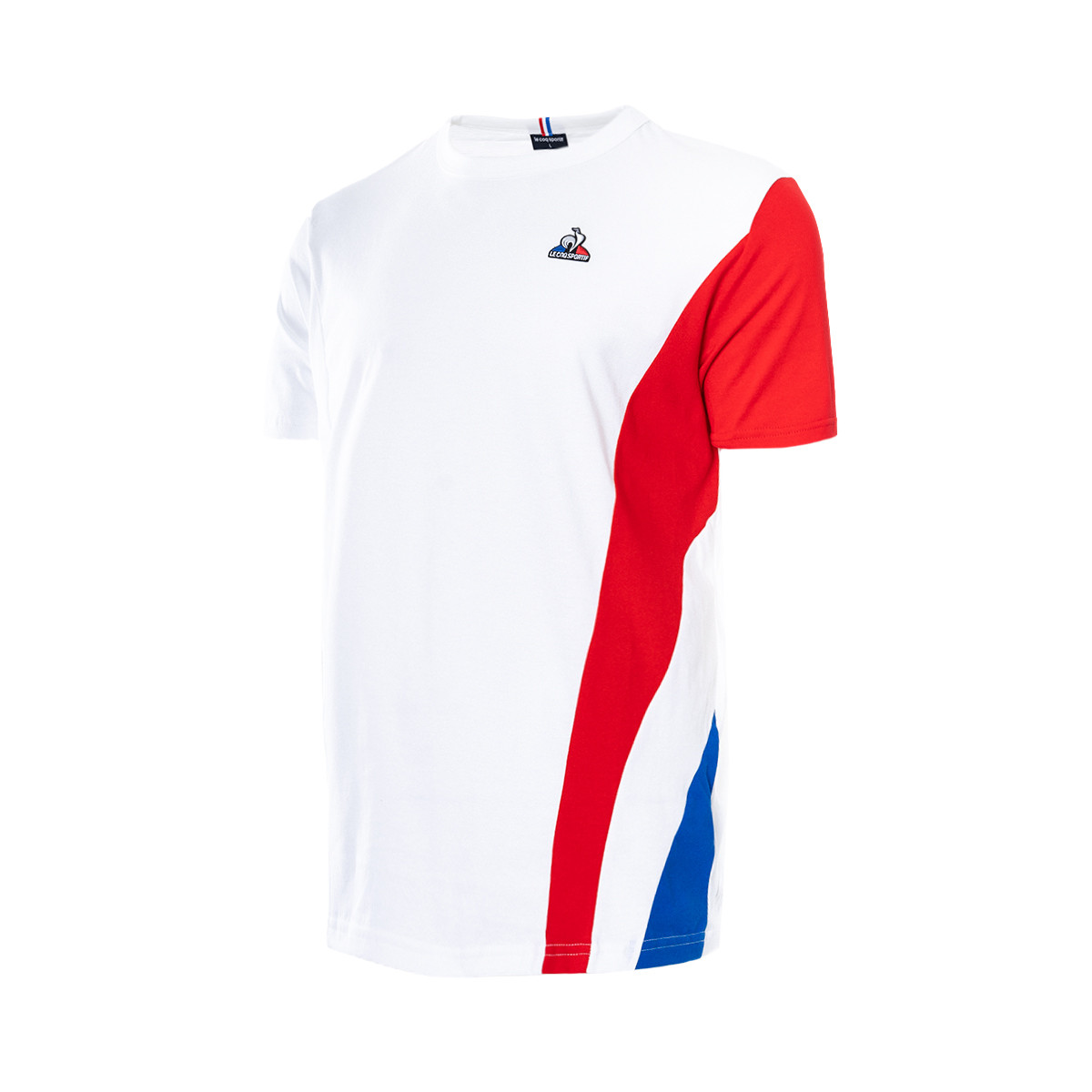 Camiseta Le coq sportif TRI Tee SS N°1 Blanco-Rojo-Azul - Fútbol Emotion