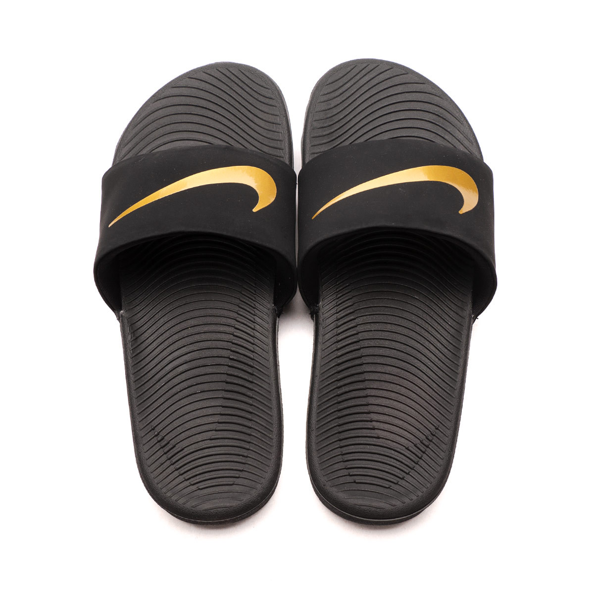 Decorar Huérfano Otros lugares Chanclas Nike Kawa Slide Niño Black-Mtlc Gold - Fútbol Emotion