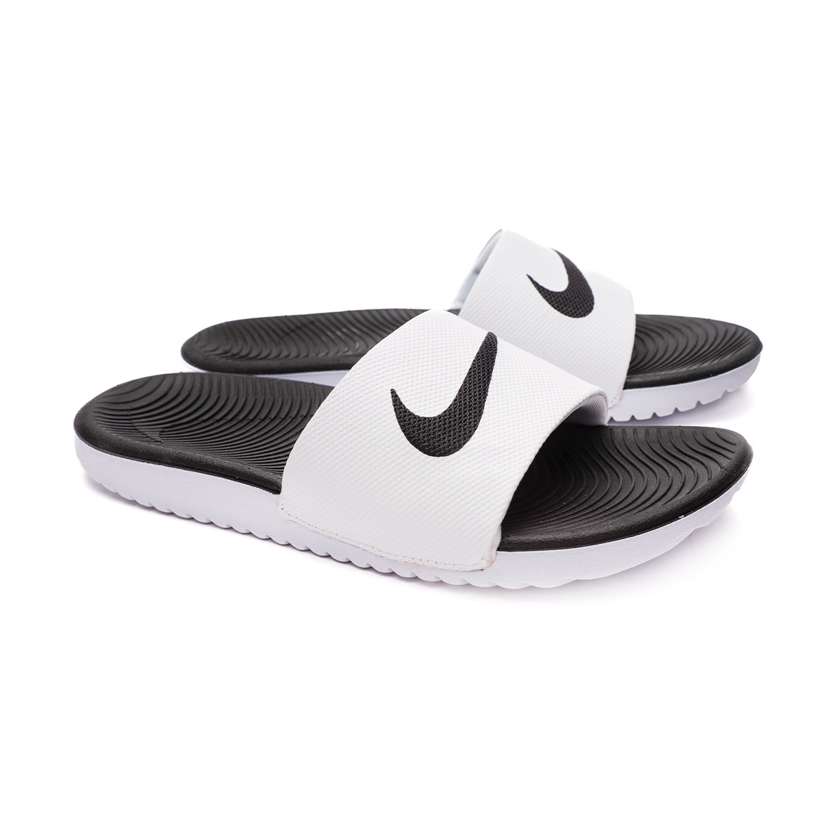 Nike Kawa Slide Niño White-Black -