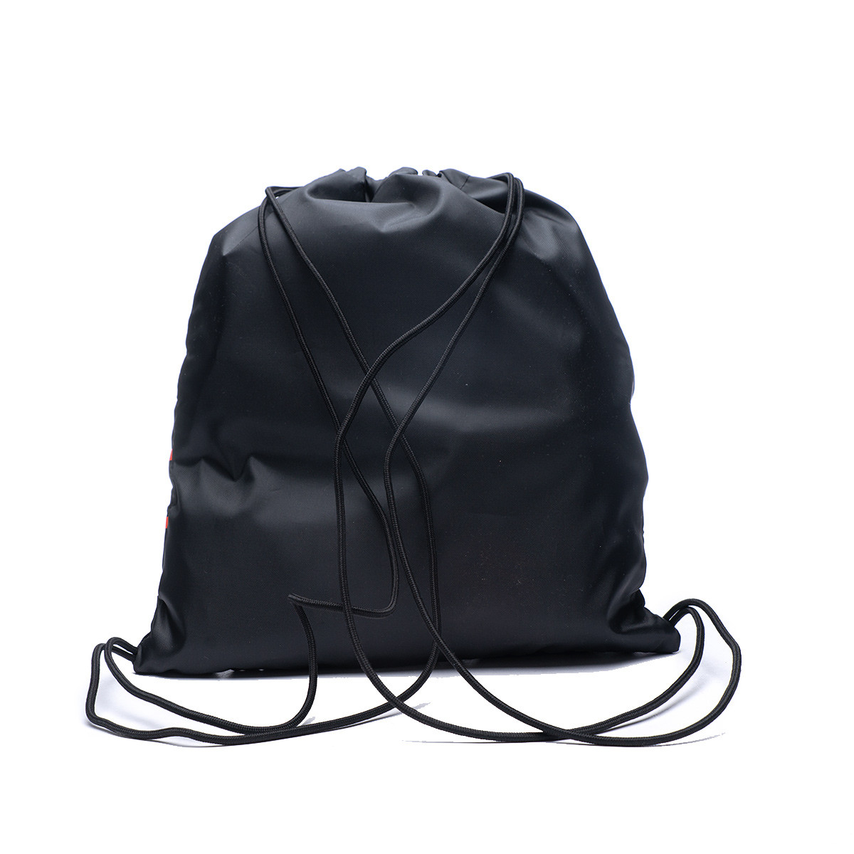 plain black drawstring bolsa