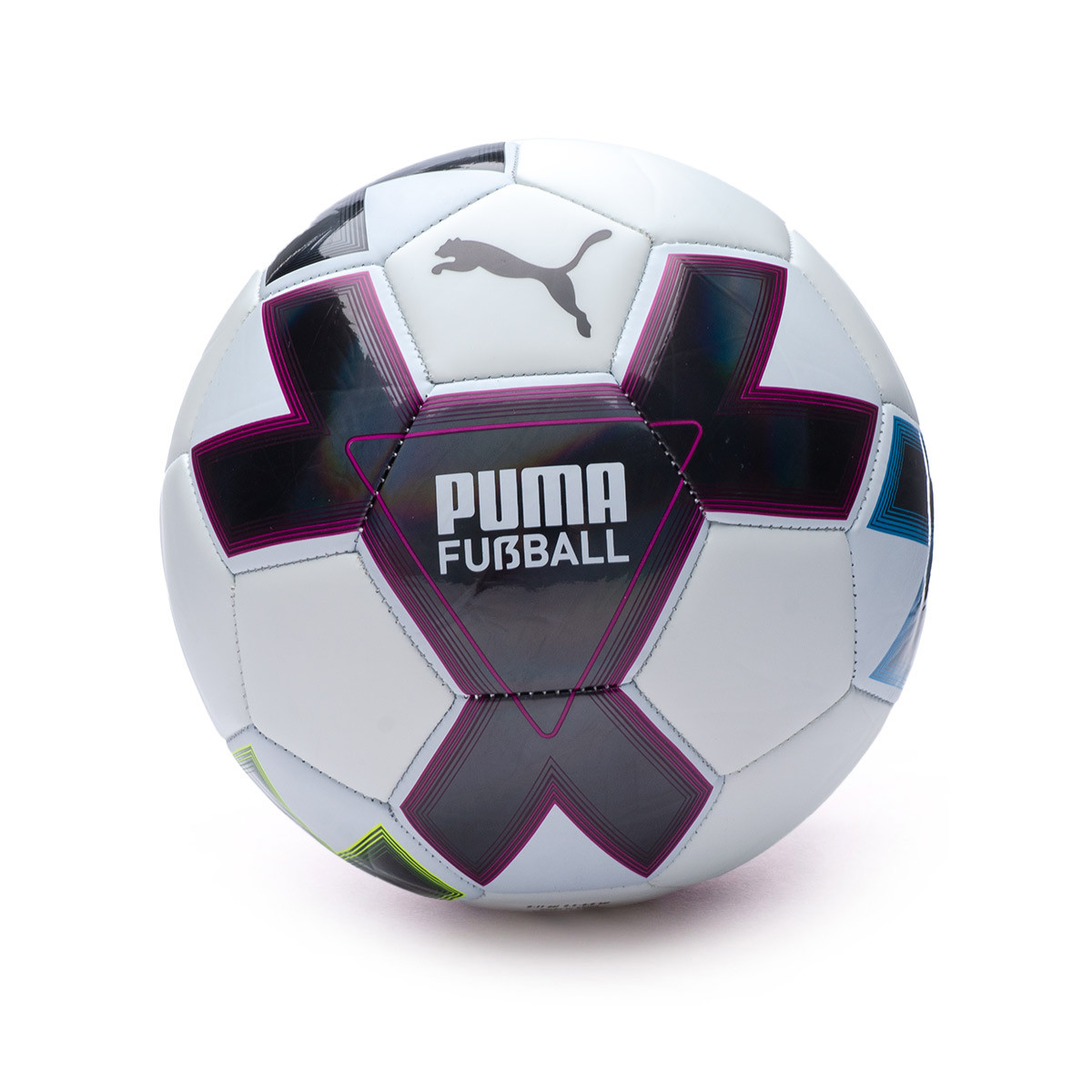 Balón Puma Cage Puma White-Puma Black-Ocean Dive-Deep Orchid- - Fútbol  Emotion