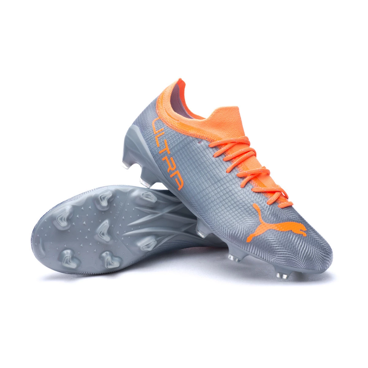 Football Boots Puma Ultra 2.4 FG AG Diamond Silver Neon Citrus Futbol Emotion