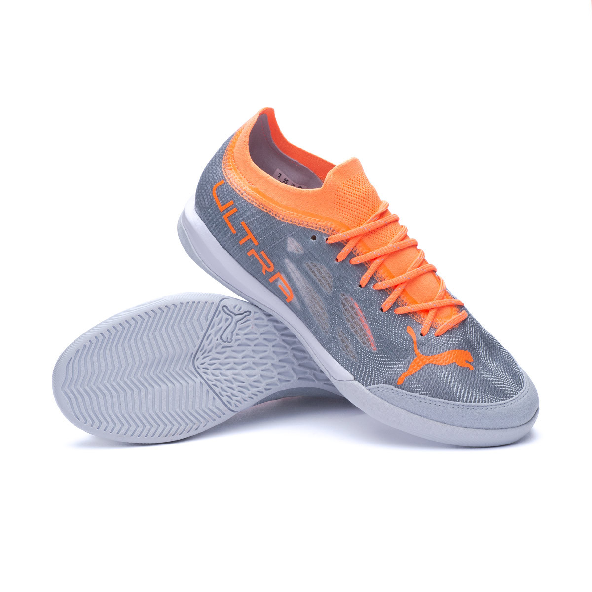 Tenis Puma Ultra 1.4 Pro Court Diamond Silver-Neon Citrus - Fútbol Emotion