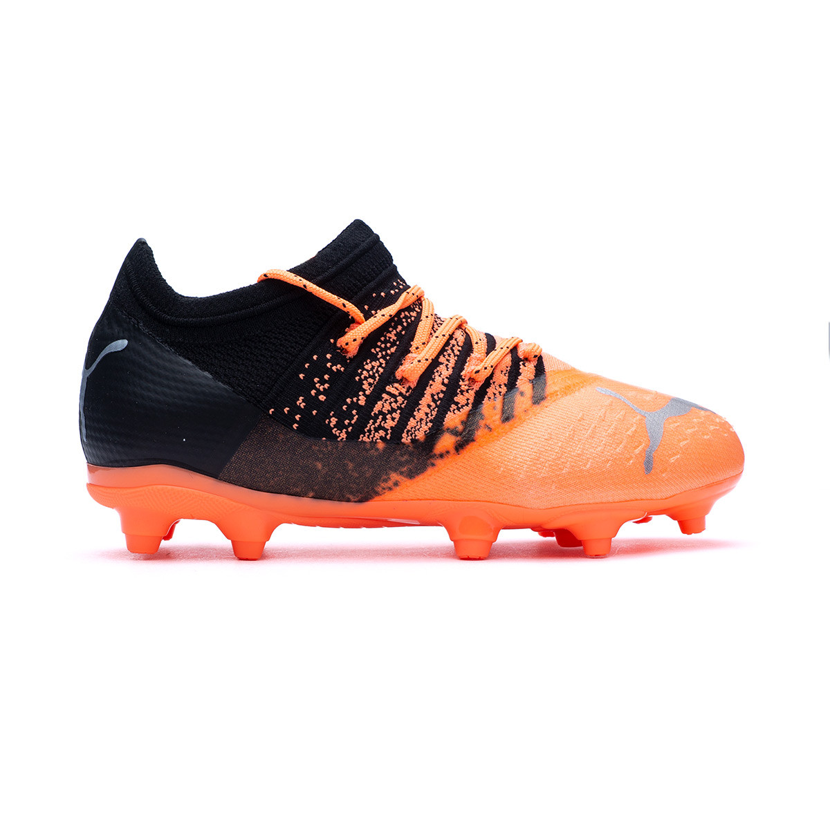 Football Boots Puma Kids Future Z 2 3 Fg Ag Neon Citrus Diamond Silver Puma Black Futbol Emotion
