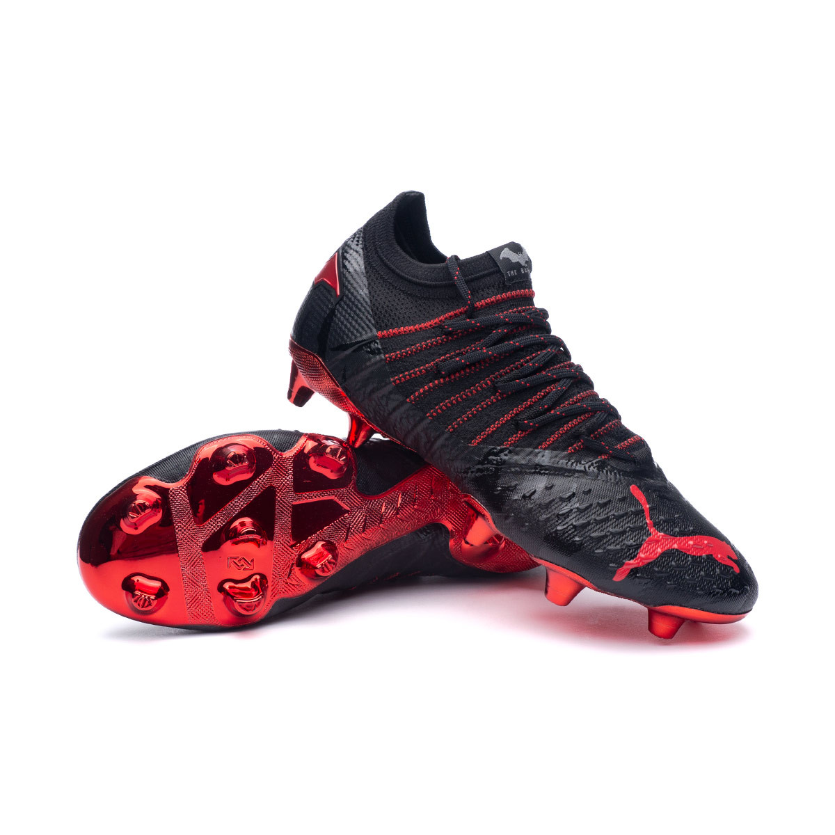 Zapatos de fútbol Future 1.3 Batman FG/AG Black-Lava Blast-White - Fútbol Emotion