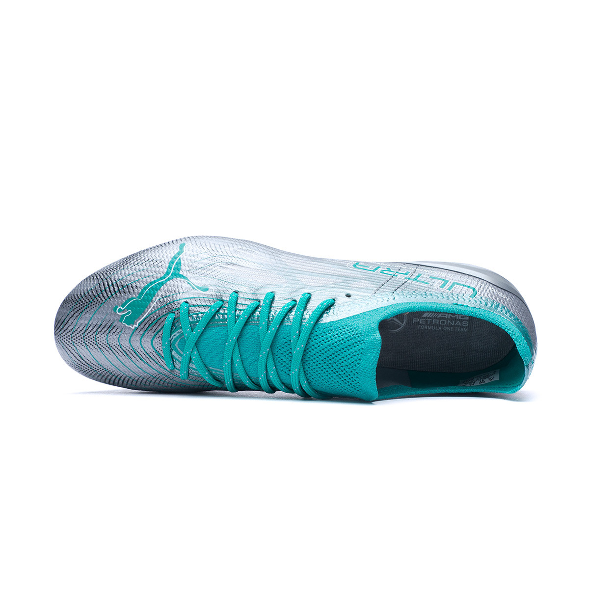 Football Boots Puma MAPF1 Ultra 1.4 FG/AG Diamond Silver-Spectra Green - FÃºtbol Emotion